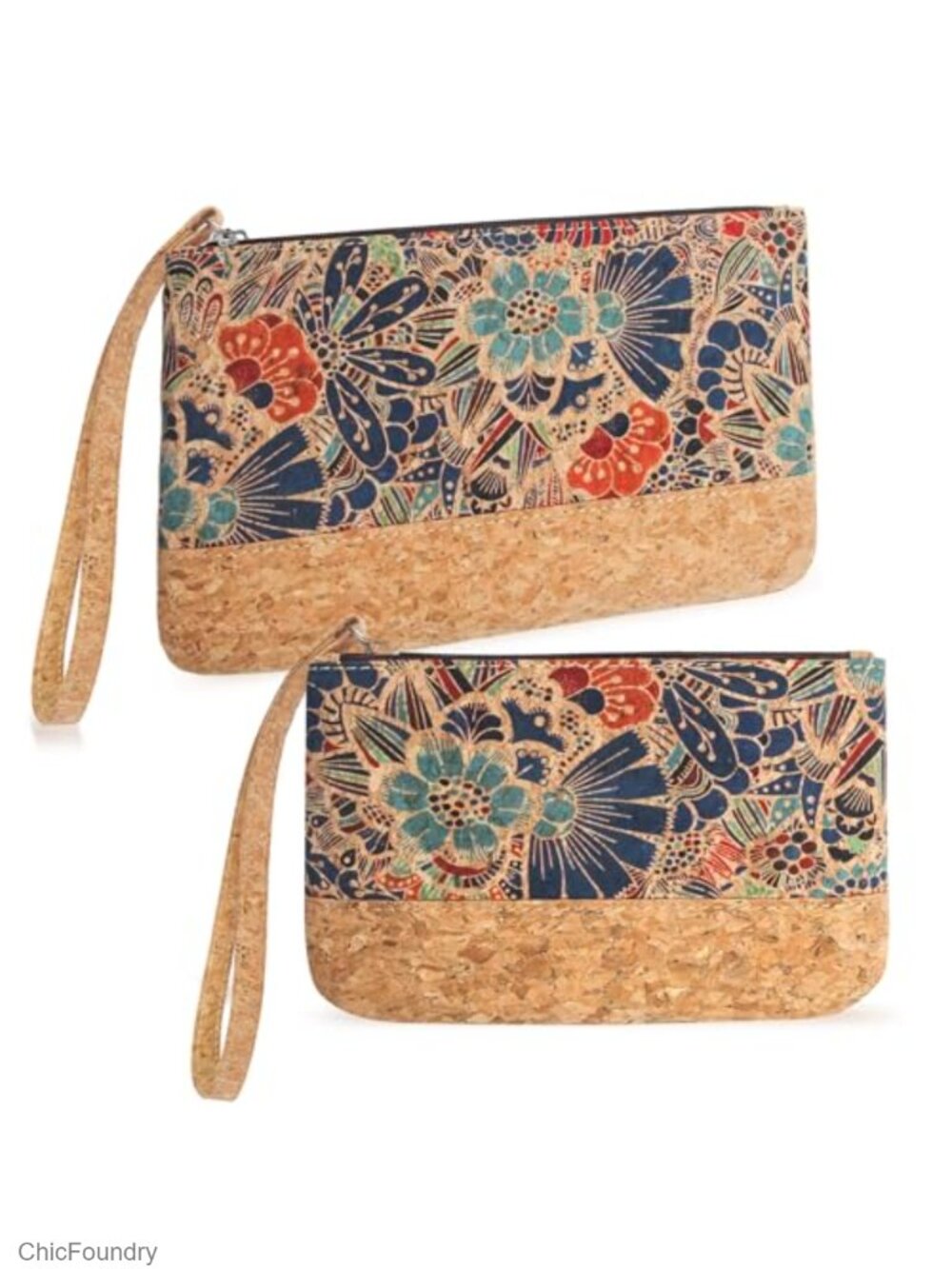 Cork Wristlet Clutch Wallet Phone Card Holder Coin Purse Eco-Friendly
